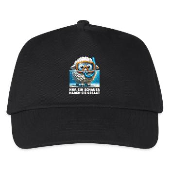 Lustiges Schaf mit Taucherbrille und Schnorchel - Kinder Basecap - Schwarz - Vorne