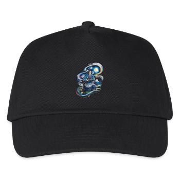 Samurai Ronin Mount Fuji japanisch - Kinder Basecap - Schwarz - Vorne
