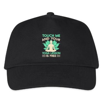 Yoga Touch Me & Votre Leçon de Yoga Gratuite Funny Yoga - Casquette de baseball Enfant - noir - Devant