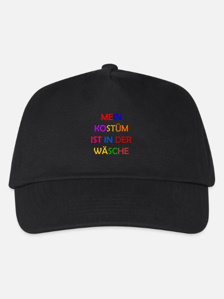 Karneval Kostüm Damen Geschenk Fasching Fastnacht - Kinder Basecap - Schwarz