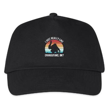 Orang-outan - Casquette de baseball Enfant - noir - Devant