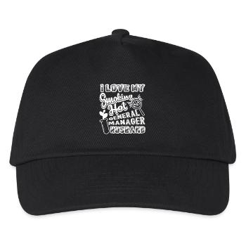 General Manager I Love My General Manager Husband - Kids’ Baseball Cap - black - Front