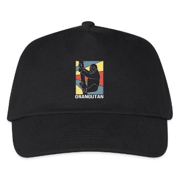 Orang-outan - Casquette de baseball Enfant - noir - Devant