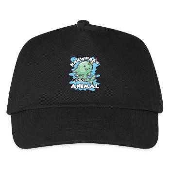 Narwhal Narwhals Are My Spirit Animal - Kids’ Baseball Cap - black - Front