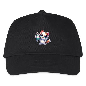 Chat Spray Peut Graffiti - Casquette de baseball Enfant - noir - Devant