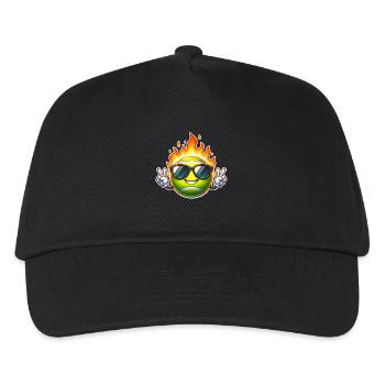 Tennis Flames Tennis Ball - Kids’ Baseball Cap - black - Front