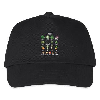 Januar Saisonales Gemüse und Obst Collage - Kinder Basecap - Schwarz - Vorne