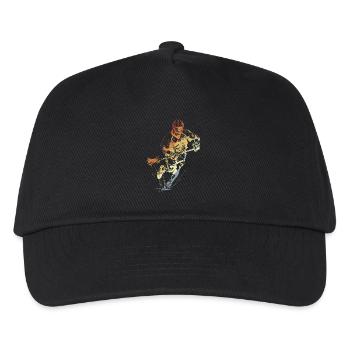 Vintage Lacrosse Player - Kids’ Baseball Cap - black - Front