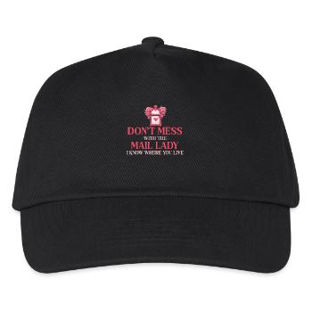 Don't mess with the postwoman I know - Kids’ Baseball Cap - black - Front