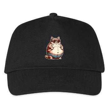 Dicke Katze - Kinder Basecap - Schwarz - Vorne