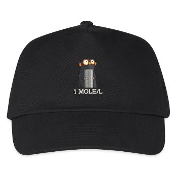 1 Mole/L Chemistry Humor Drawing for - Kids’ Baseball Cap - black - Front