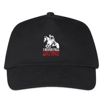 Saut d’obstacles Saut d’obstacles - Casquette de baseball Enfant - noir - Devant