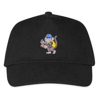 Construction Site Monkey Funny Craftsman - Kids’ Baseball Cap - black - Front