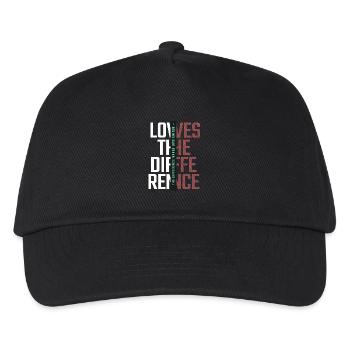 Liebe macht den Unterschied Einzigartige Liebe - Kinder Basecap - Schwarz - Vorne