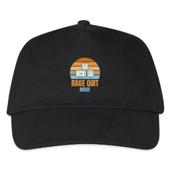 Rage Quit Mode – CTRL + ALT + F4 for gamers - Kids’ Baseball Cap - black - Front