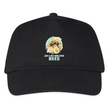 Bienen Biene - Kinder Basecap - Schwarz - Vorne
