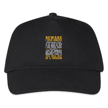 Dressur Dressurpferd Dressurreiter - Kinder Basecap - Schwarz - Vorne