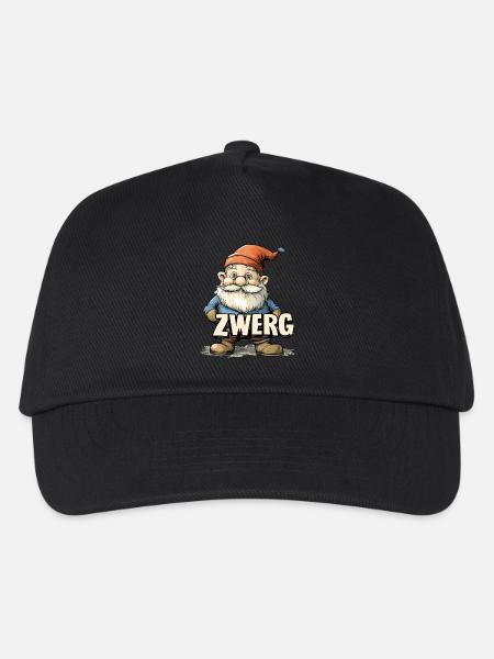 Gartenzwerg - Kinder Basecap - Schwarz