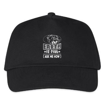 Earth Day The Earth Is Flat - Kids’ Baseball Cap - black - Front