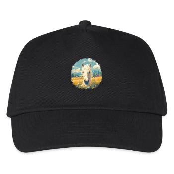 Pferde Pferd - Kinder Basecap - Schwarz - Vorne
