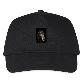Pferde Pferd - Kinder Basecap - Schwarz - Vorne