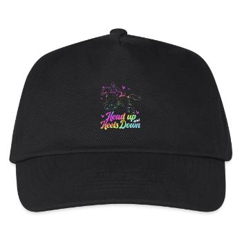 Dressur Dressurpferd Dressurreiter - Kinder Basecap - Schwarz - Vorne