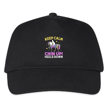Dressur Dressurpferd Dressurreiter - Kinder Basecap - Schwarz - Vorne