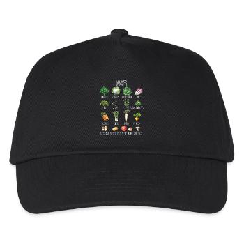 Januar Kleben von saisonalem Obst und Gemüse - Kinder Basecap - Schwarz - Vorne