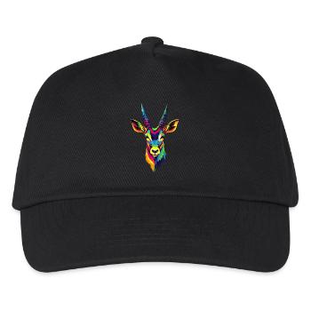 Antilope Kudu Gazelle Afrika Serengeti Antilopen - Kinder Basecap - Schwarz - Vorne