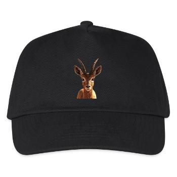 Antilope Kudu Gazelle Afrika Serengeti Antilopen - Kinder Basecap - Schwarz - Vorne
