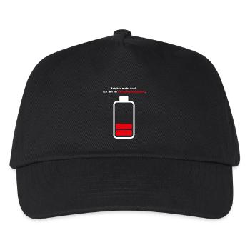 Ich bin nicht faul, ich bin im Energiesparmodus - Kinder Basecap - Schwarz - Vorne