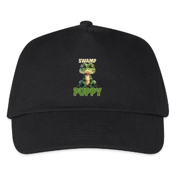 Cute Swamp Puppy Baby Crocodile Cartoon - Kids’ Baseball Cap - black - Front