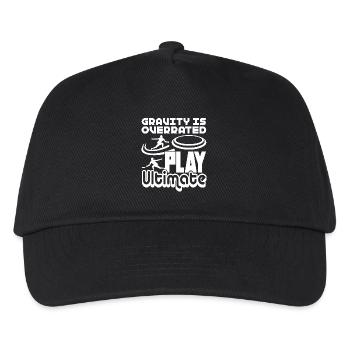 Ultimate Frisbee Gravity Is Overrated - Kids’ Baseball Cap - black - Front