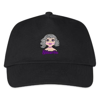 Silverfox Graue Haare Nostalgie - Kinder Basecap - Schwarz - Vorne