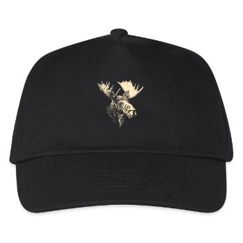 Moose Mosses Bull Elk Antlers Deer Wild Moose - Kids’ Baseball Cap - black - Front