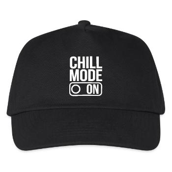 Chill Mode On für eine Faulenzer - Kinder Basecap - Schwarz - Vorne