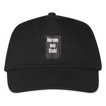 Nerven aus Stahl - Kinder Basecap - Schwarz - Vorne
