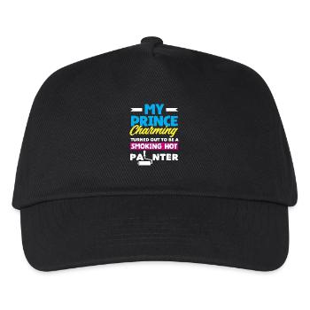 My Prince Charming is a hot painter - Kids’ Baseball Cap - black - Front