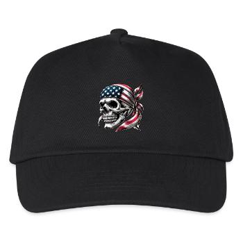 SCHÄDEL - Kinder Basecap - Schwarz - Vorne