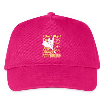 Rescue Rat Terriers - Kids’ Baseball Cap - fuchsia - Front