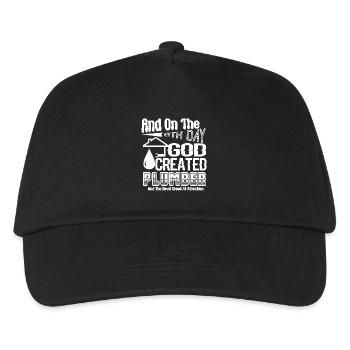 Plumber God Created Plumber - Kids’ Baseball Cap - black - Front