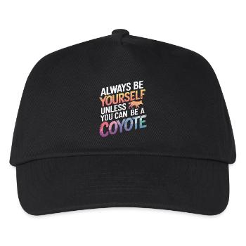 Coyote Animal Funny - Kids’ Baseball Cap - black - Front