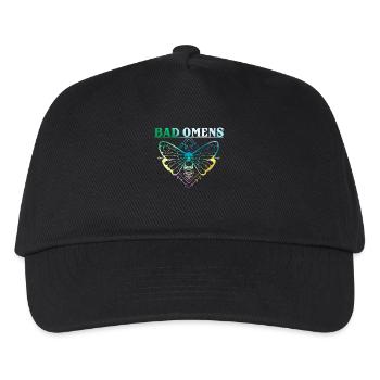 Bad Omens butterfly art with skull and crossbones - Kids’ Baseball Cap - black - Front