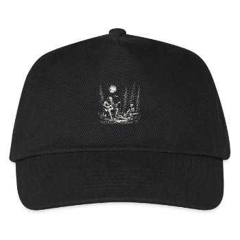Mystical night in the forest with Bigfoot and Alien on - Kids’ Baseball Cap - black - Front