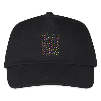 Konfetti - Fasching - Karneval - Verkleidung - Kinder Basecap - Schwarz - Vorne