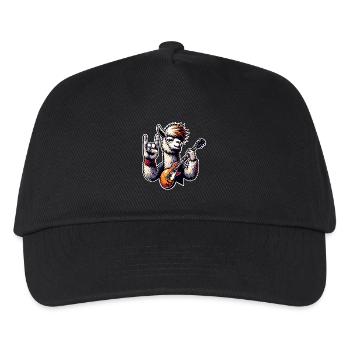 Alpaca Rock and Roll Guitarist - Kids’ Baseball Cap - black - Front