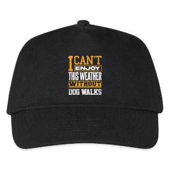 I Can't Enjoy This Weather Without Dog Walks - Kids’ Baseball Cap - black - Front