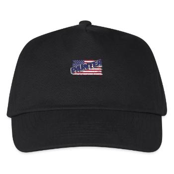 Maler Stolz Amerikanische Flagge - Kinder Basecap - Schwarz - Vorne