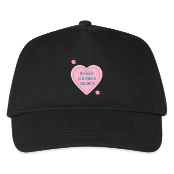 Freches Herz Sugar Daddy mit Statement - Kinder Basecap - Schwarz - Vorne