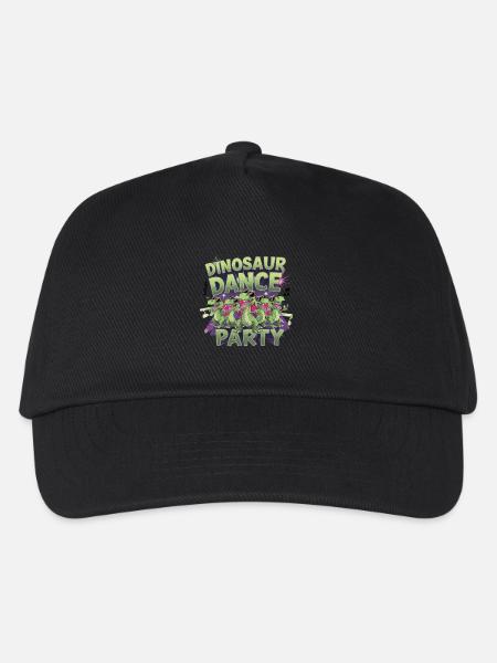 Dinosaur Dance Party Tänzer Tänzerin - Kinder Basecap - Schwarz